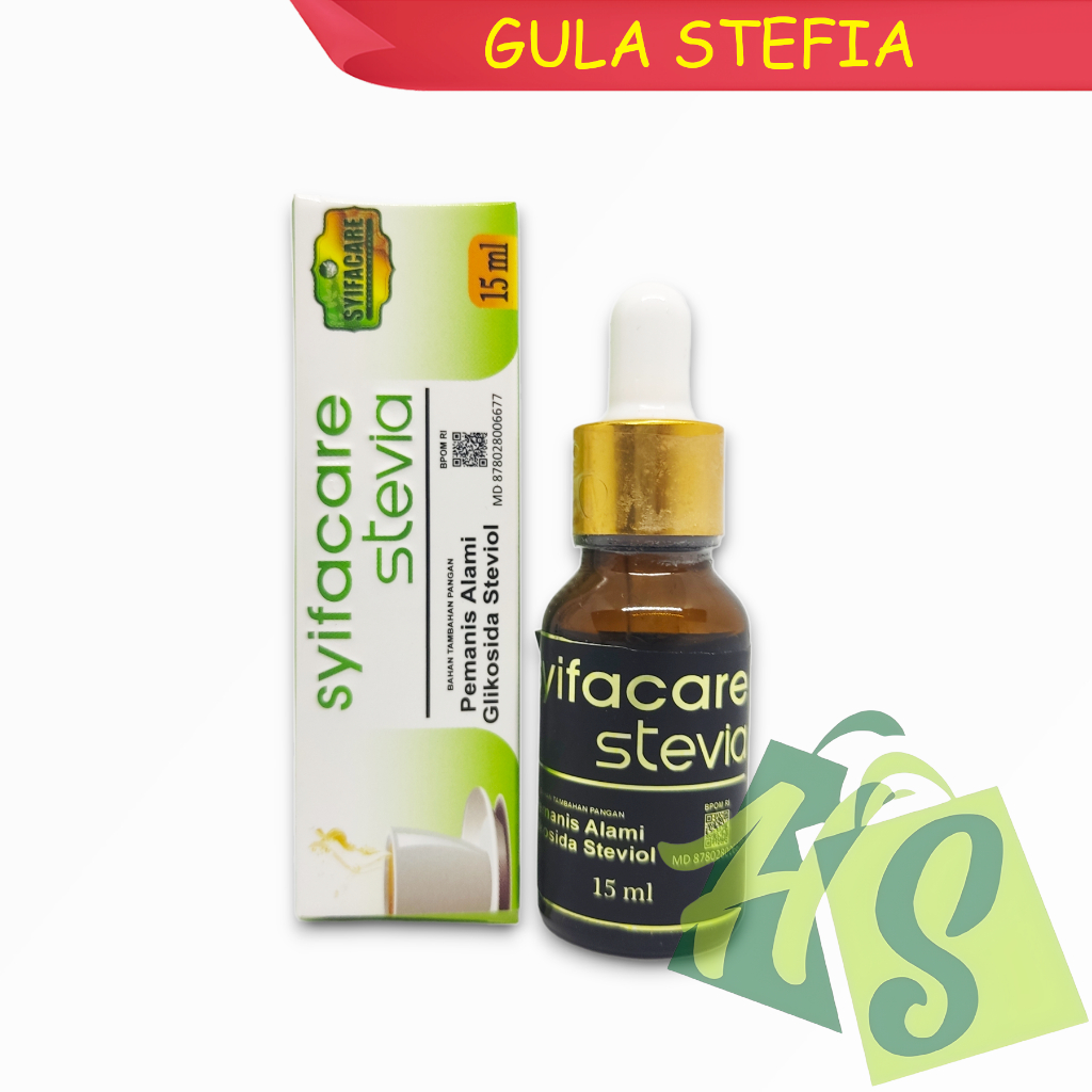 

Stevia / Stefia Gula Cair Sugar Stevia SyifaCare Herbal pemanis Alami Asli Original