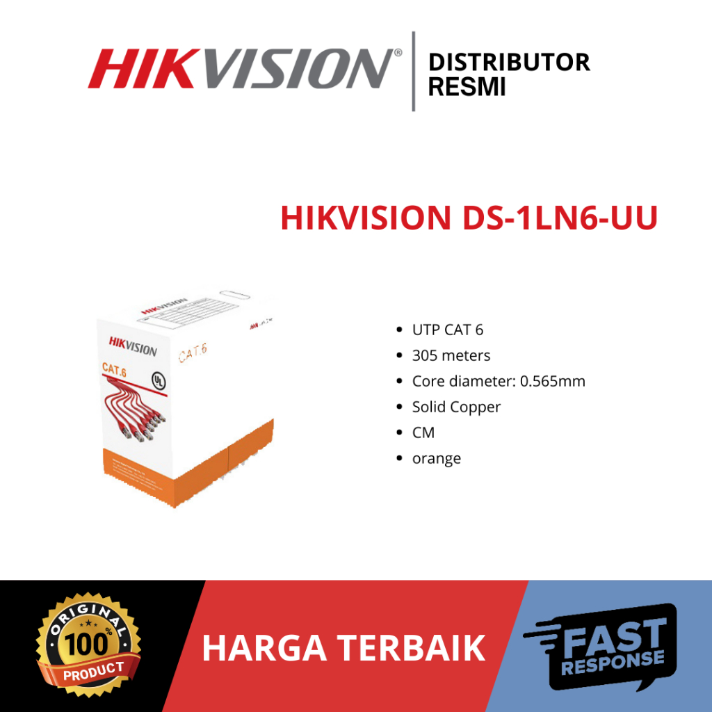 KABEL HIKVISION DS-1LN6-UU UTP CAT 6