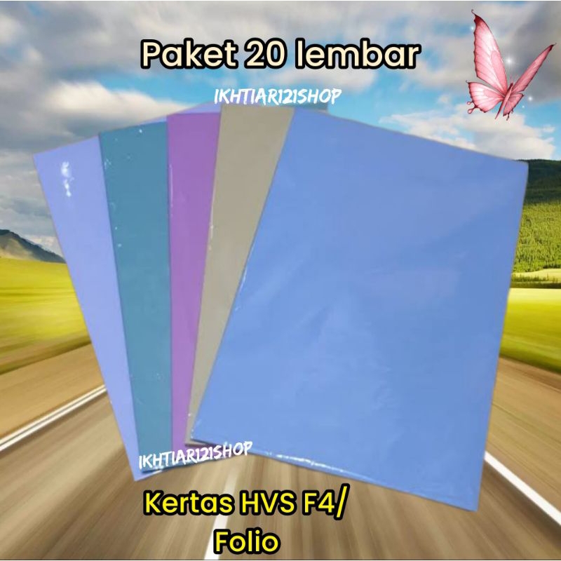 

Kertas HVS Warna ukuran F4 Folio Per 20 Lembar