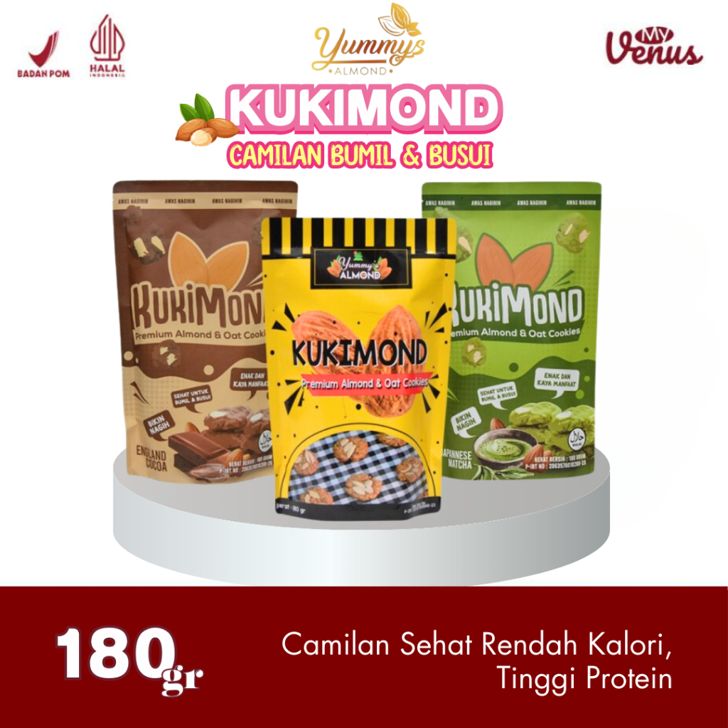 

MYVENUS ✨ [READY STOK, SIAP KIRIM] Yummys Almond KUKIMOND - Camilan KUKIS Sehat Kaya Serat Cocok Untuk Ibu Hamil dan Menyusui | Camilan Almond Banyak Varian Rasanya enak tidak bikin berat badan naik by YummysAlmond