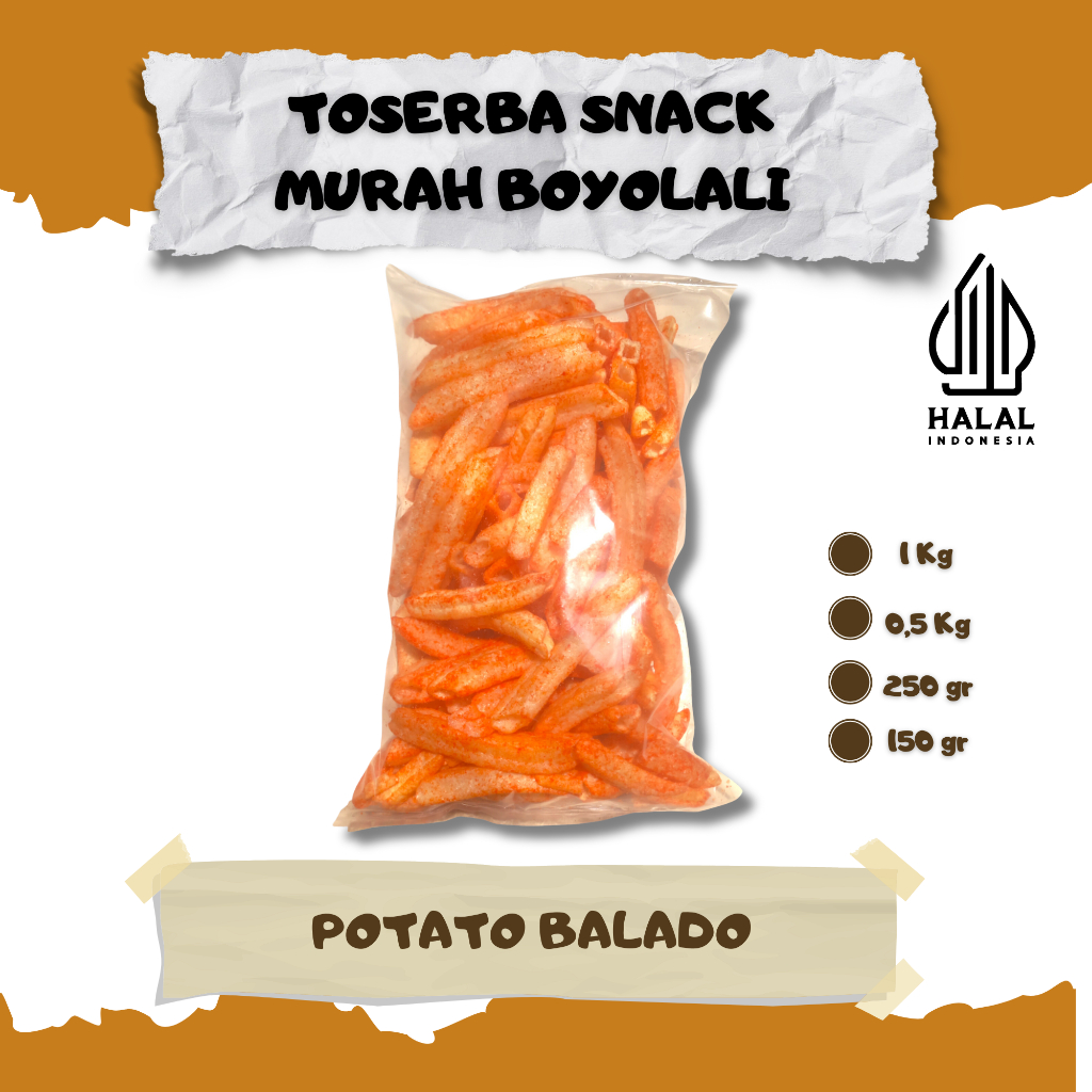 

Kerupuk Potato Bambu 150Gram Original Balado