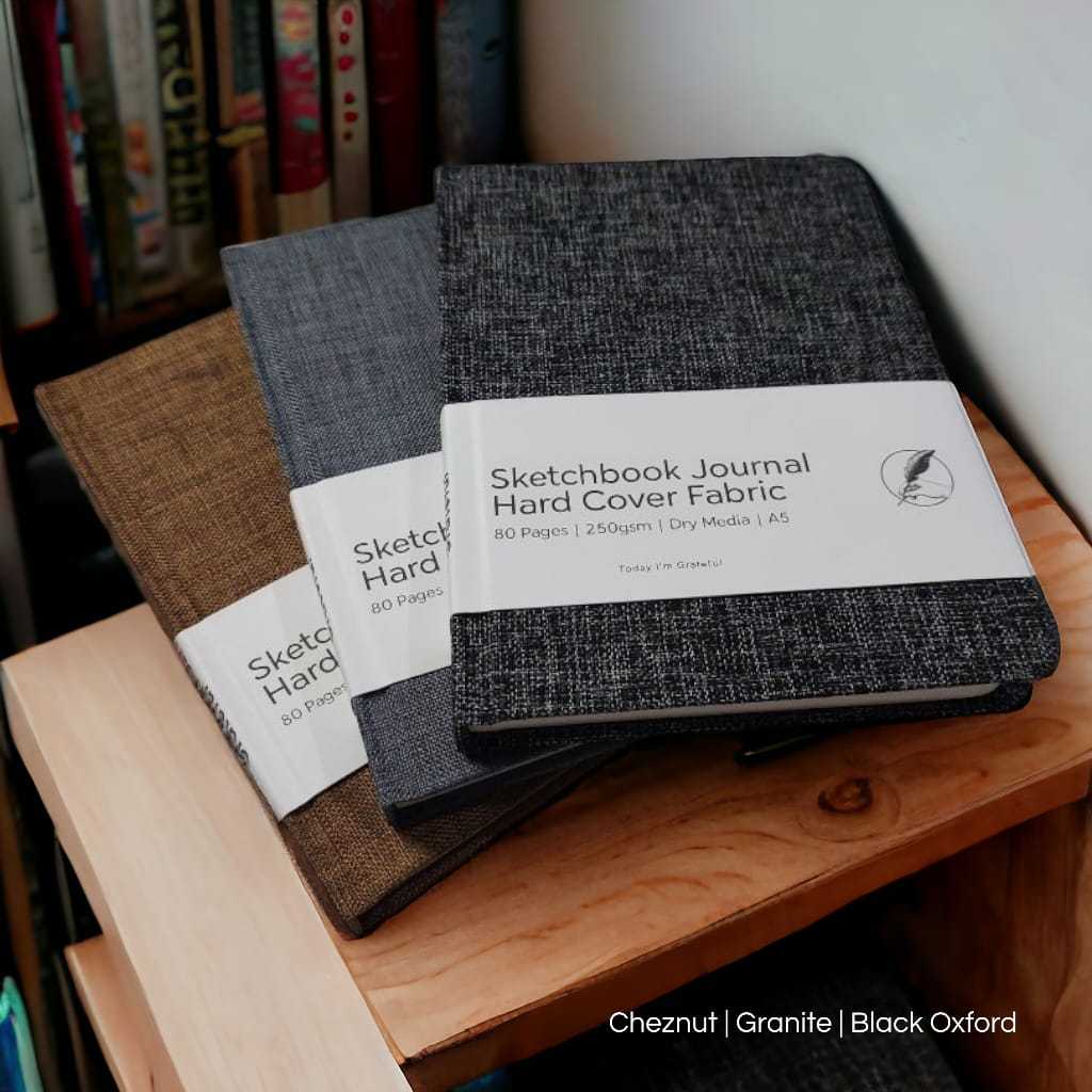 

Sketchbook Hard Cover Kulit Oscar dan Fabric Jurnal - A5 250gsm 80 Halaman