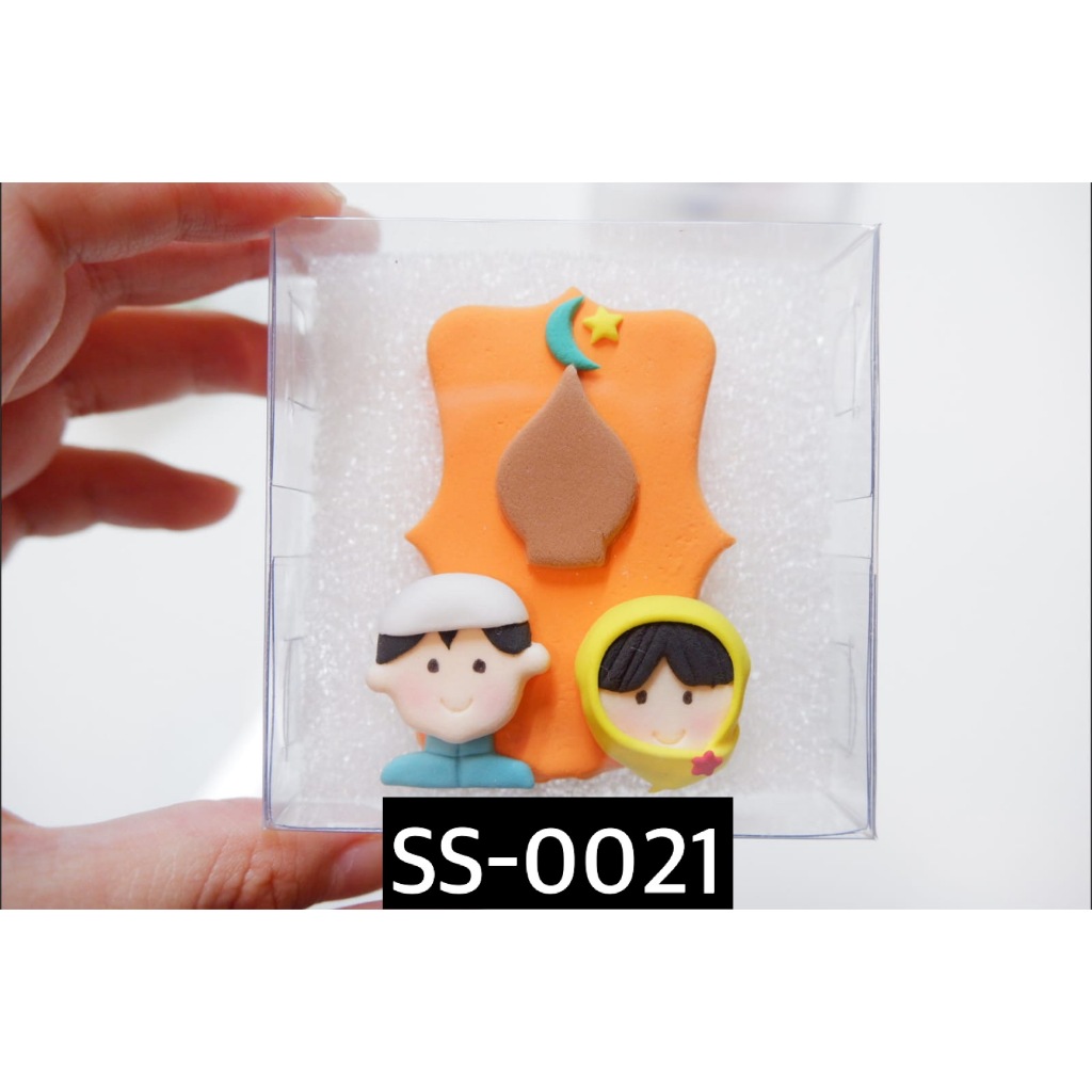 SS-0021 CLAY Hiasan Kue Cake Topper Idul Fitri Lebaran Eid Mubarak