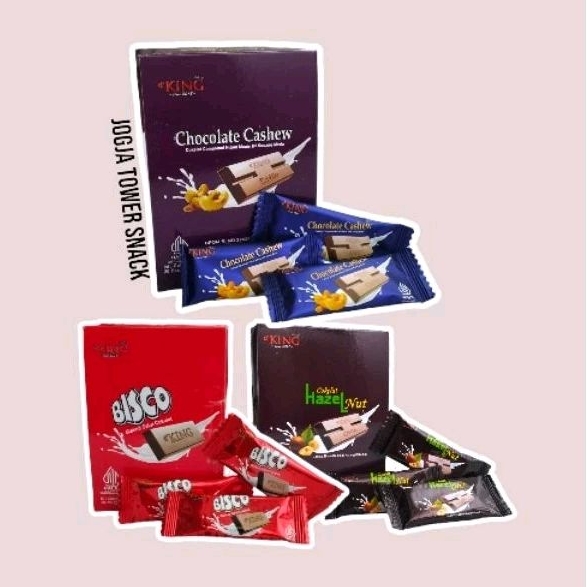 

D'King Coklat Mede Mete Cashew Hazelnut Bisco Musdalifah Coklat Compound Hitam Manis Snack Hari Raya