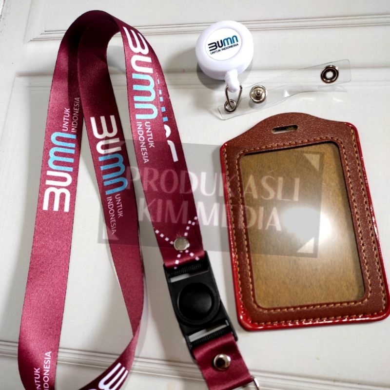 

Tali Id card Bumn Coklat Baru / Lanyard id card Bumn Full Printing | 2 cm| READY STOK