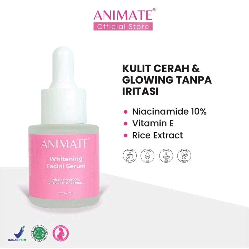 COD Animate Serum Pemutih Wajah / Animate Whitening Facial Serum