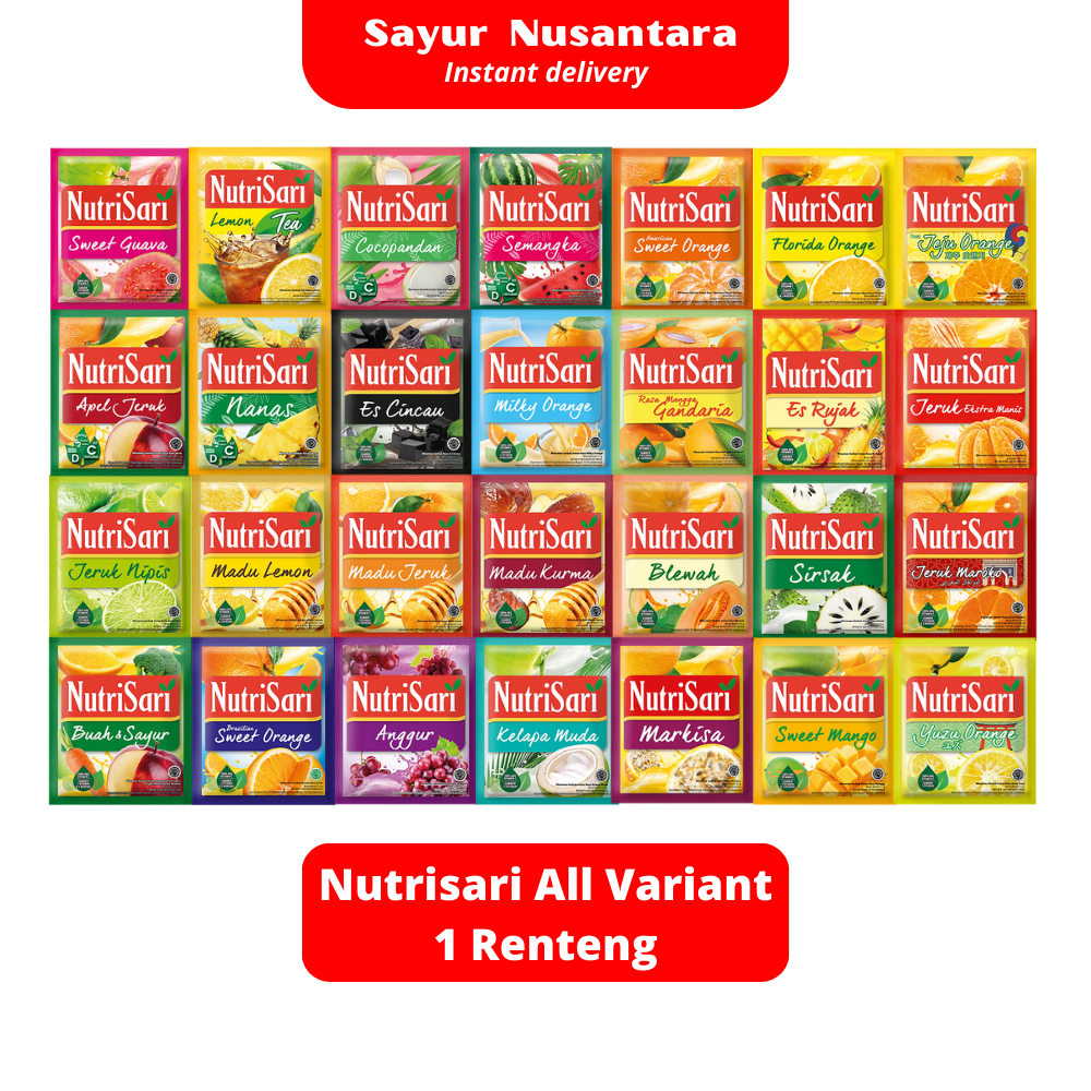 

Nutrisari All Variant 1 Renteng - Sayur Nusantara