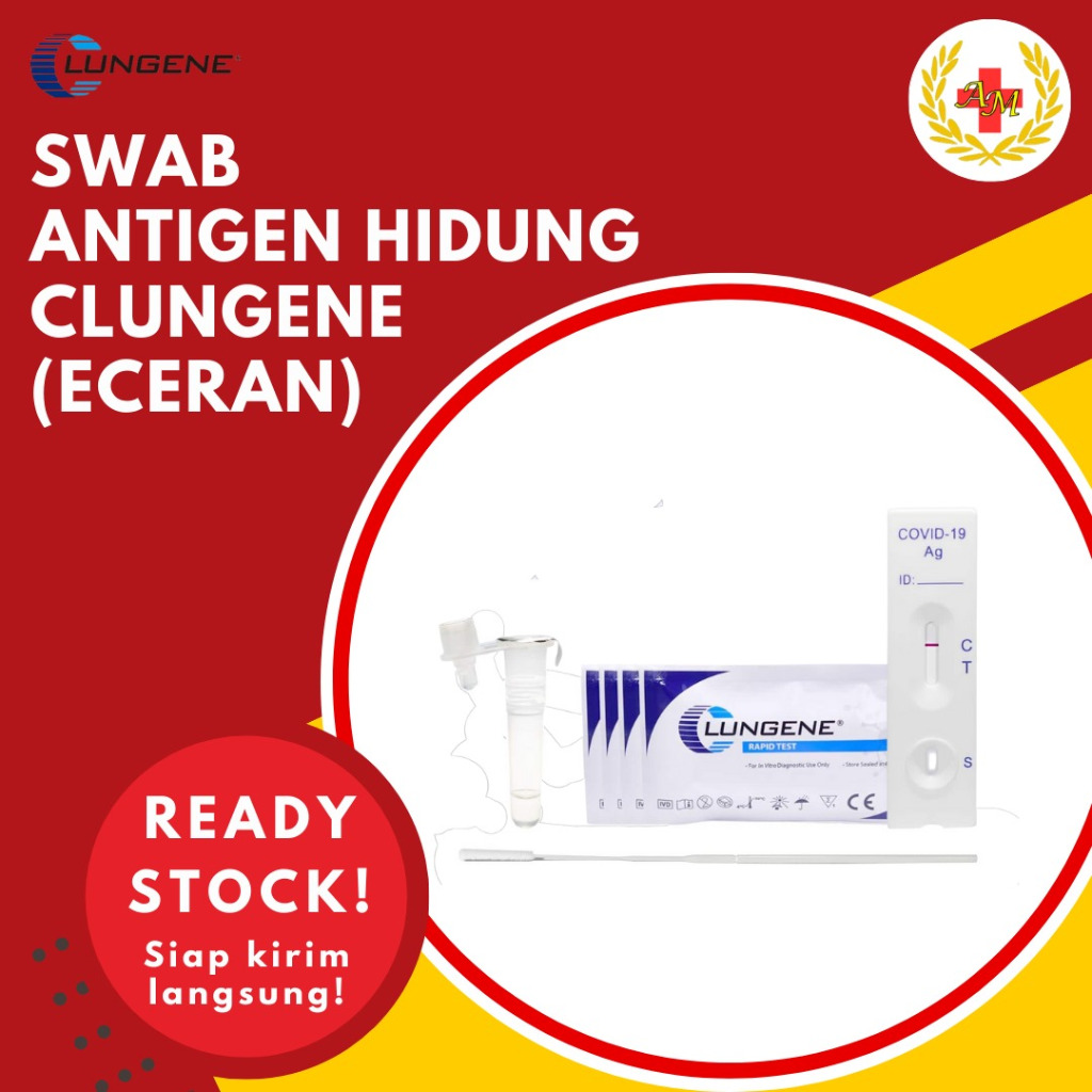 Alat Swab Antigen Hidung Clungene Nasal Nassal Eceran Antigen Test Kit Lungene Eceran