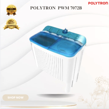 POLYTRON Mesin Cuci 2 Tabung Primadona Giant PWM 7072B 7KG/PWM-7072B/PWM 7072B/PWM-7072-B TERMURAH