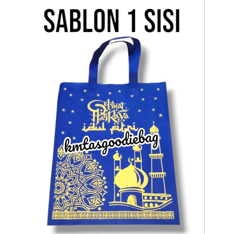 

GOODIEBAG Tas hampers IDUL FITRI SABLON 1 SISI IDUL FITRI HANDLE 30X40 MURAH 12pcs tas bingkisan lembaran
