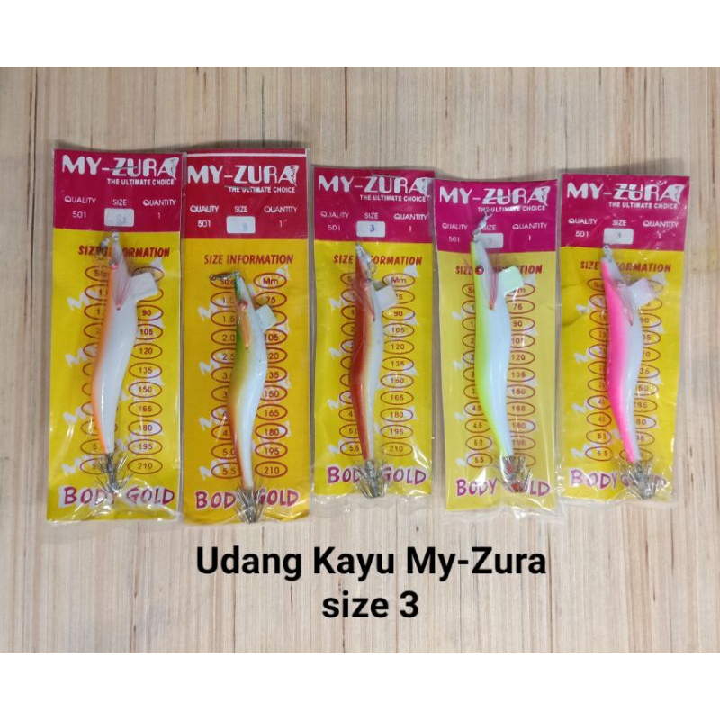 Umpan Cumi Capella Udang Kayu Glow in the dark  My-Zura size 3