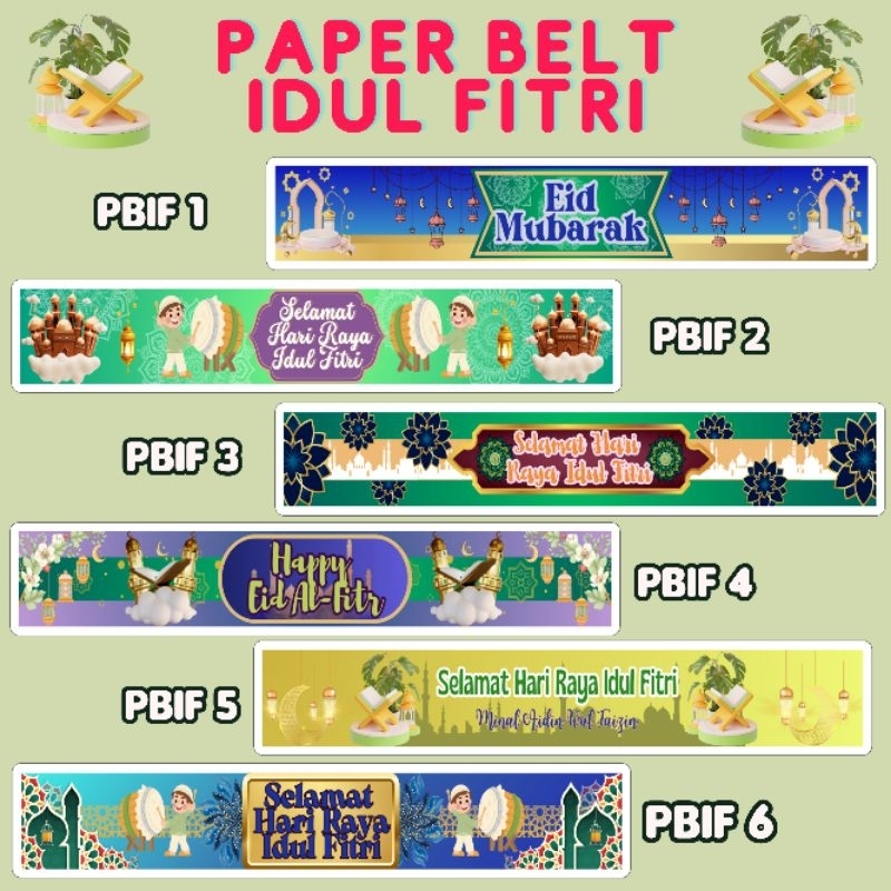 

Paper Sleeve / Paper Belt Selamat Hari Raya Idul Fitri