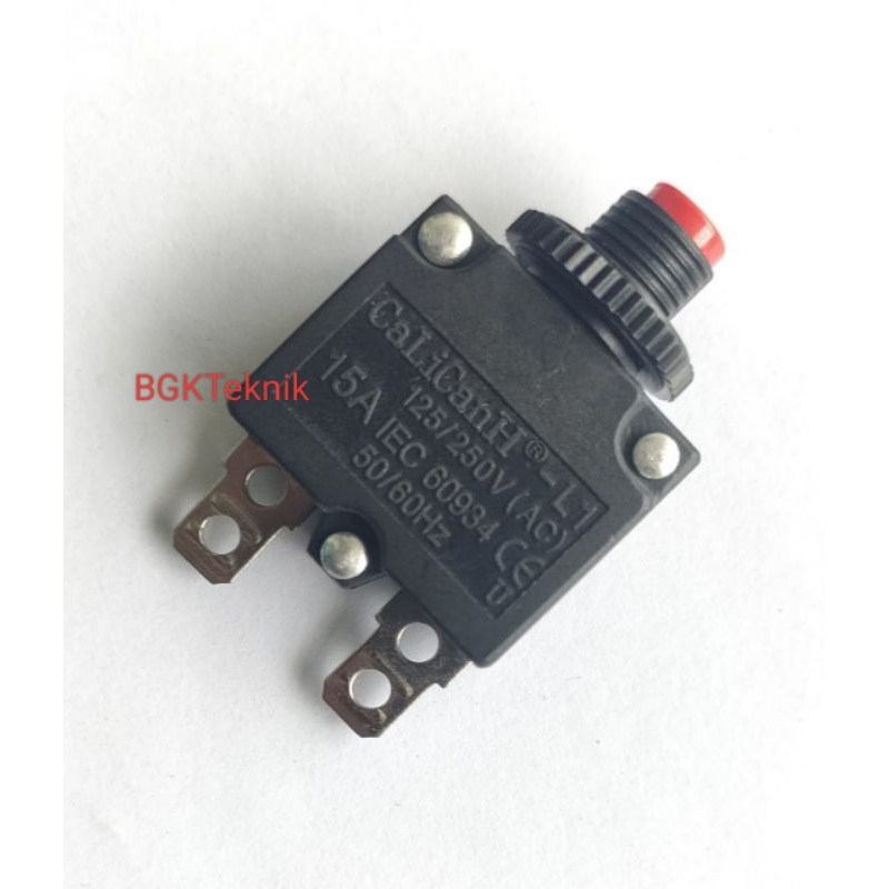 Overload Protector (15 Ampere) Circuit Breaker Stop Button 15 Ampere