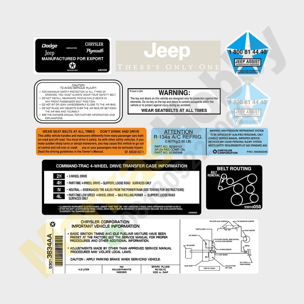 Sticker Jeep Wrangler TJ