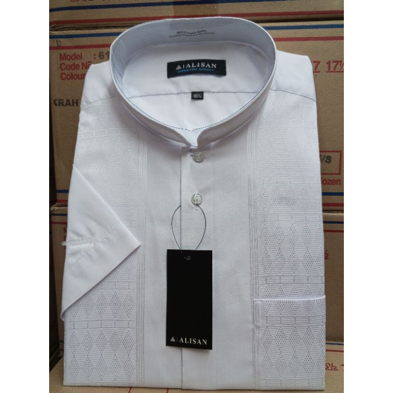 alisan koko jumbo pendek putih big size