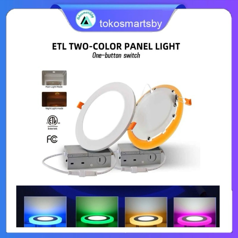 Panel DownLight LED 12+4 W 2 warna Bulat