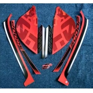 stiker striping honda Scoopy sporty 2021 merah