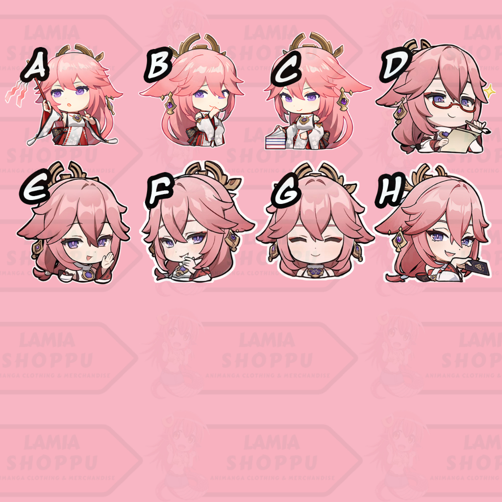 

Sticker Genshin Impact Yae Miko | Stiker Yae Miko Chibi | Sticker Genshin Impact