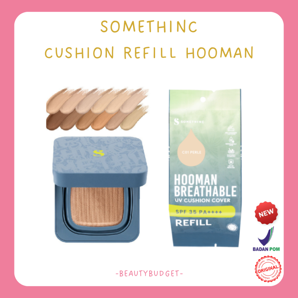 SOMETHINC HOOMAN Breathable UV Cushion Cover SPF 35 PA++++ Something Cushion Matte Finish Tidak Meny
