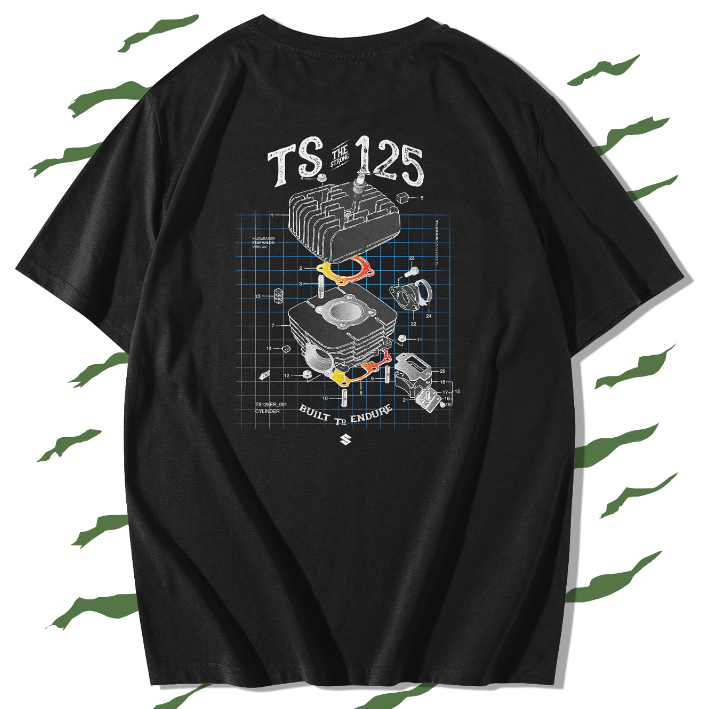 Kaos Suzuki Ts 125 Gambar Boring Trill Tua Vintage Enduro