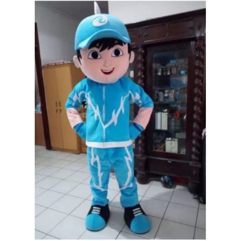 kostum badut Boboiboy biru dewasa