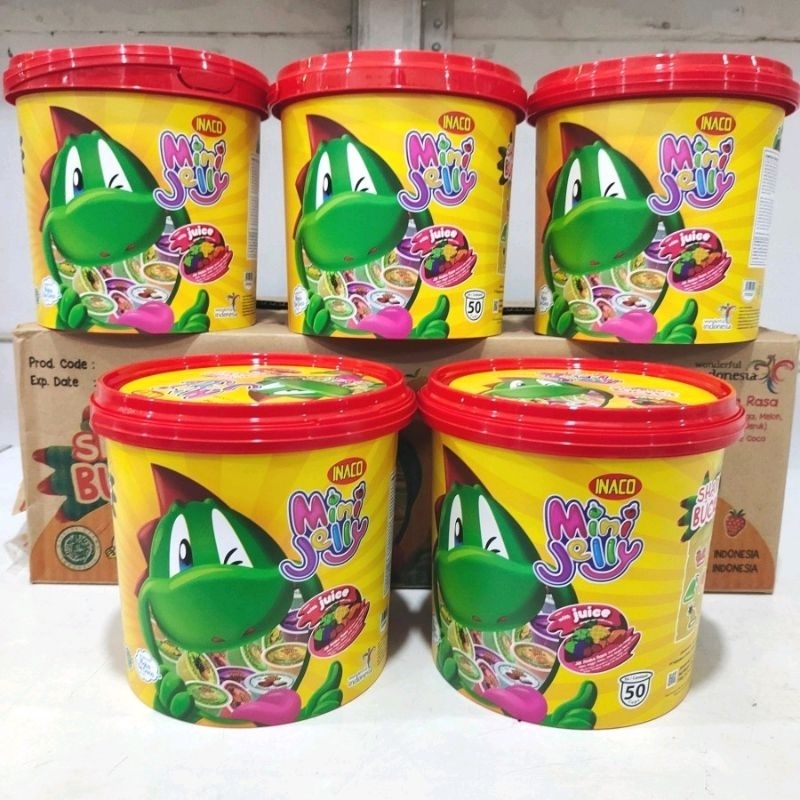 Inaco Jelly Bucket isi 50 Pcs Inaco Mini Jelly Ember Agar Ager Inaco