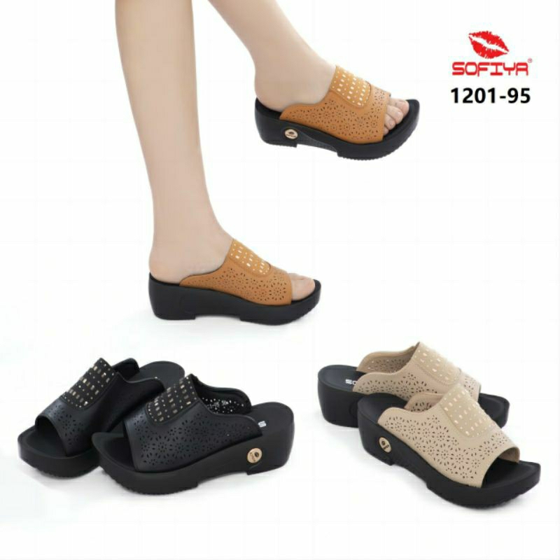 WEDGES WANITA IMPORT SOFIYA TERBARU 5 CM SANDAL WANITA IBU IBU 1201-95 1788-44 1788-65