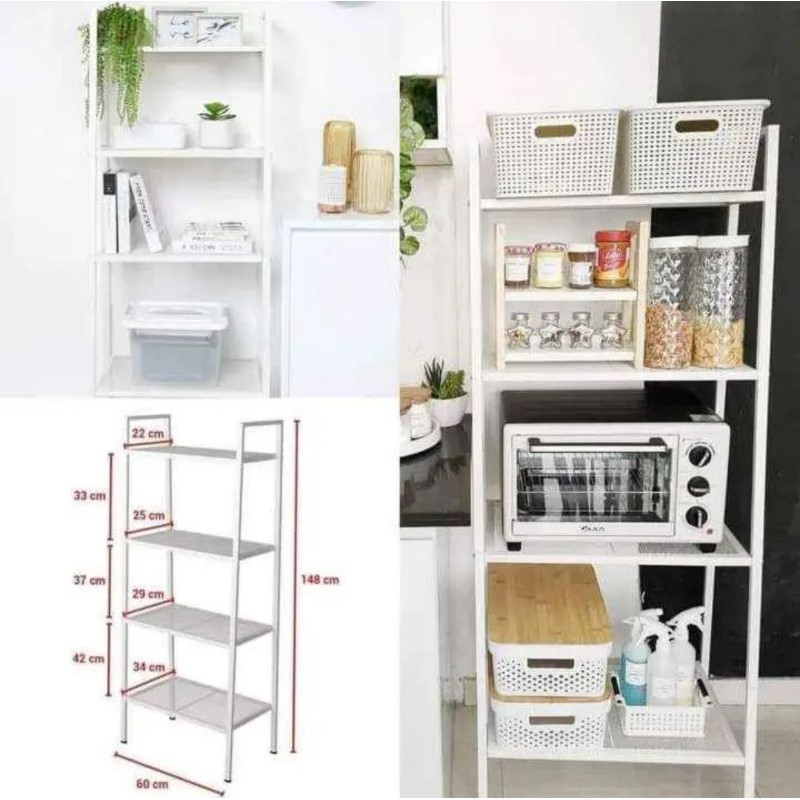 Informa Rak Besi /Rak Dekorasi Full Besi Ukuran Lebar/ Rak Dapur / Rak Bunga / Rak Buku / Rak Besi