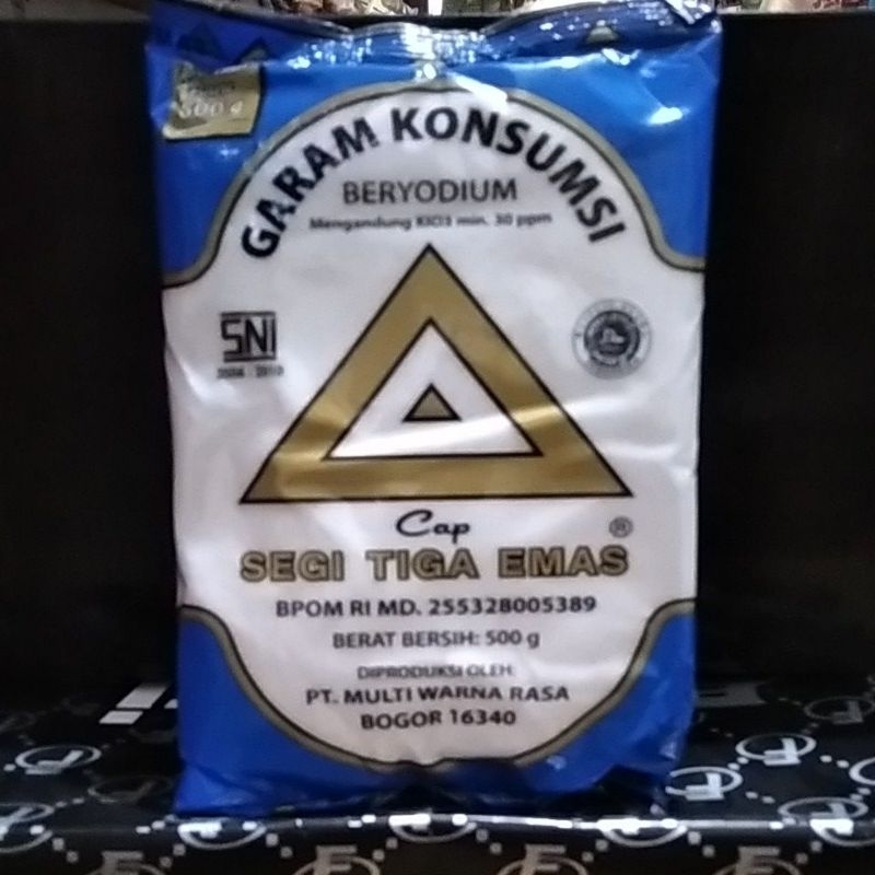 

GARAM KONSUMSI BERYODIUM CAP SEGITIGA EMAS 1 PCS/500g