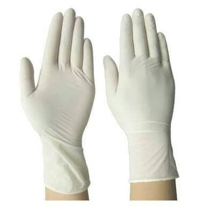 Sarung Tangan Latex Safeglove/ E- care satu pasang- Handscoon latex powder /  Random Size- Baca Desk