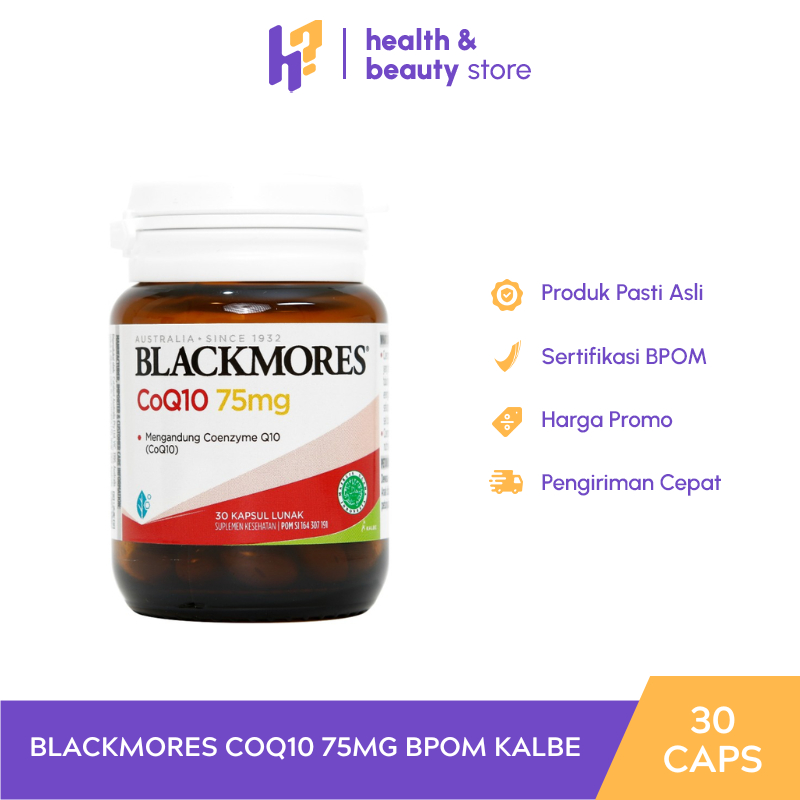 BLACKMORES COQ10 75MG BPOM KALBE - 30 CAPS Vitamin kesehatan jantung