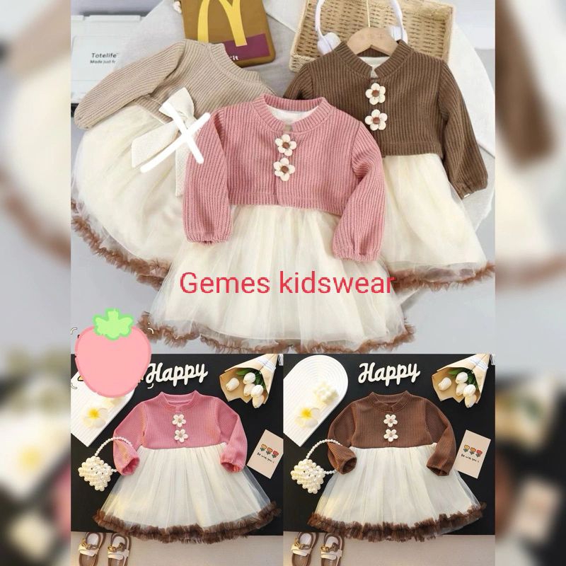 Dress tutu anak perempuan 1-5 tahun