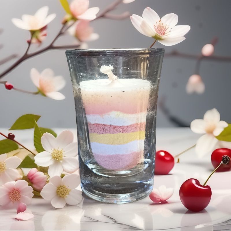 lilin hias gelas mini / lilin hias gelas kaca / lilin hias