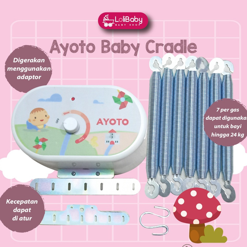 AYOTO Baby Cradle - Mesin Ayunan Bayi Elektrik | Mesin Ayunan Listrik