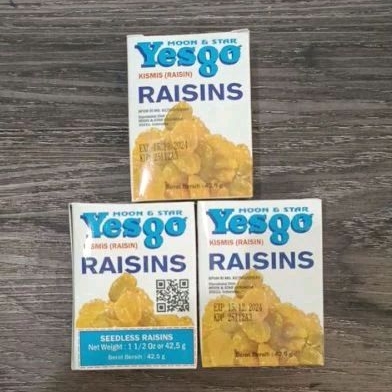 

Yesgo Raisin Kismis Kuning 42.5gram buah anggur kering