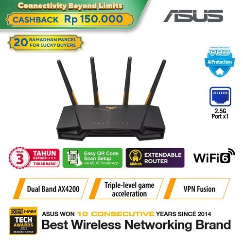 Asus TUF Gaming AX4200 Dual Band WiFi 6 Gaming Router