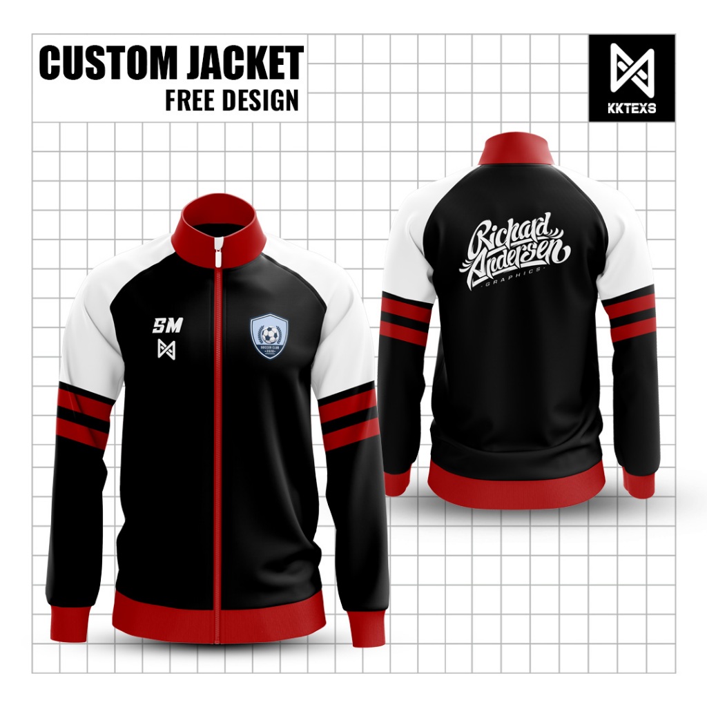 Jaket Olahraga | Custom Jaket | Jaket Sport | Tracktop Suit Jacket | Jaket Bola
