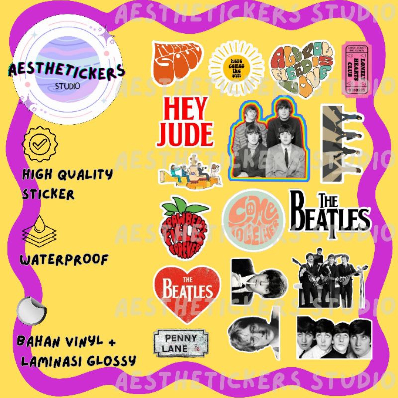 

STICKER THE BEATLES, THE BEATLES, STICKER VINYL, STICKER HP, STICKER LAPTOP, STICKER TUMBLER, STICKER JOURNAL, STICKER AESTHETIC, STICKER WATERPROOF, STICKER TUMBLER, STICKER BAND, STICKER MUSIC, STICKER BOOK, VINYL GLOOSY, STICKER NOTEBOOK