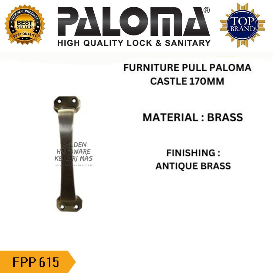 PALOMA FPP 615 Gagang Laci Tarikan Jendela 170MM Antik