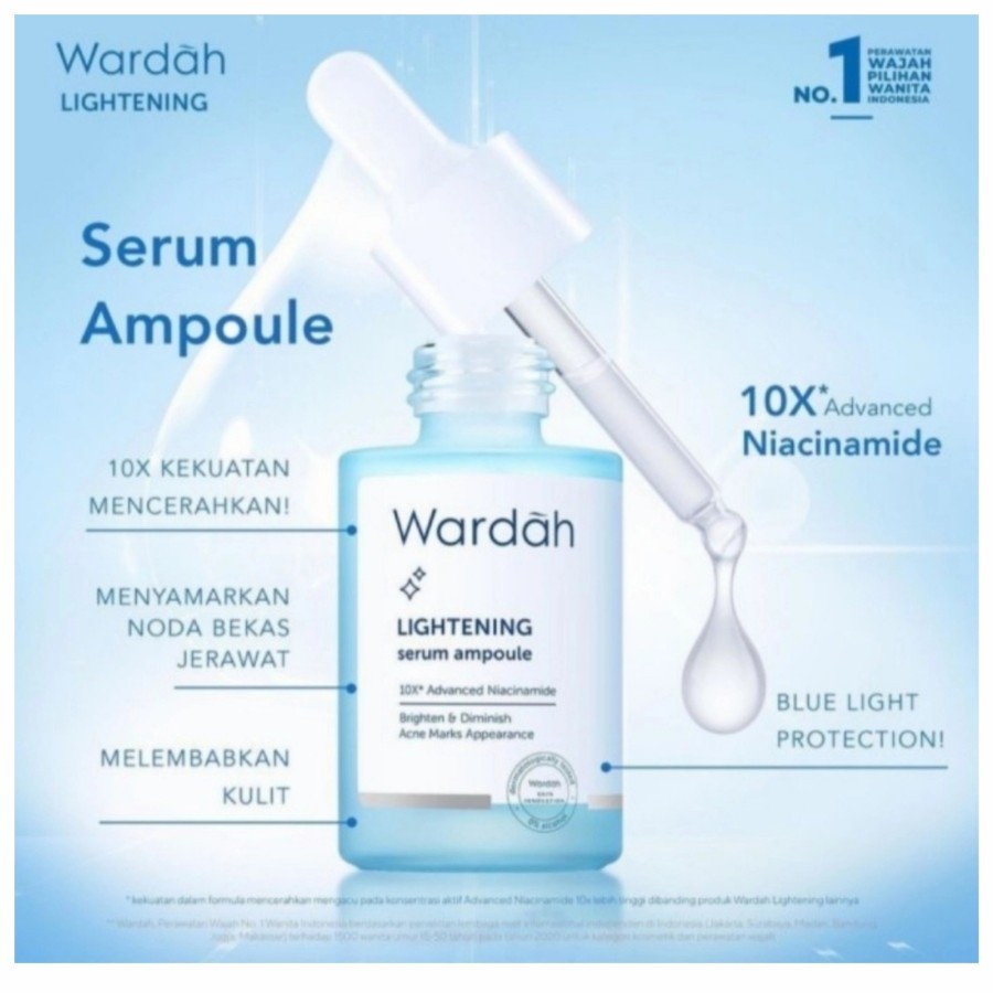 Wardah Lightening Serum Ampoule Kemasan Baru 30 ml (Original)