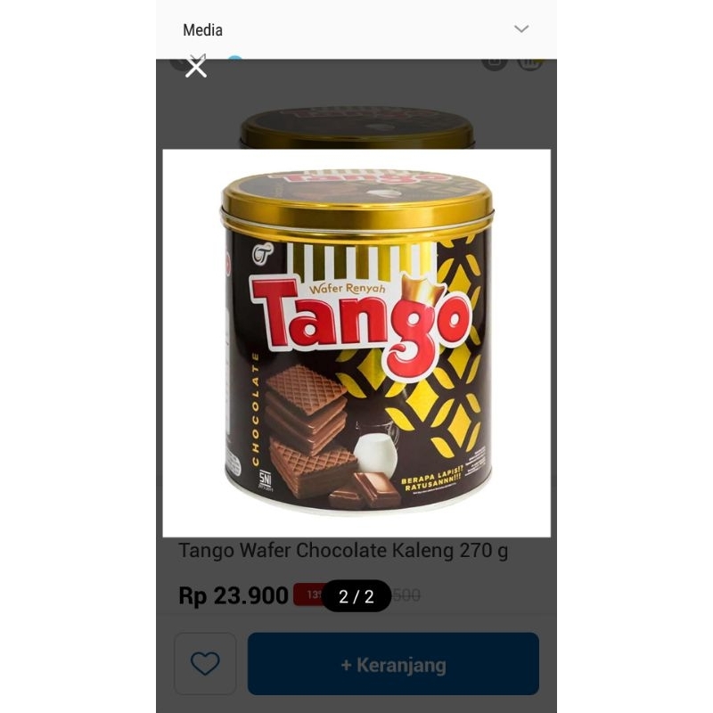 

Tanggo Wafer Chocolate dan Vanilla Milk Kaleng 270 g