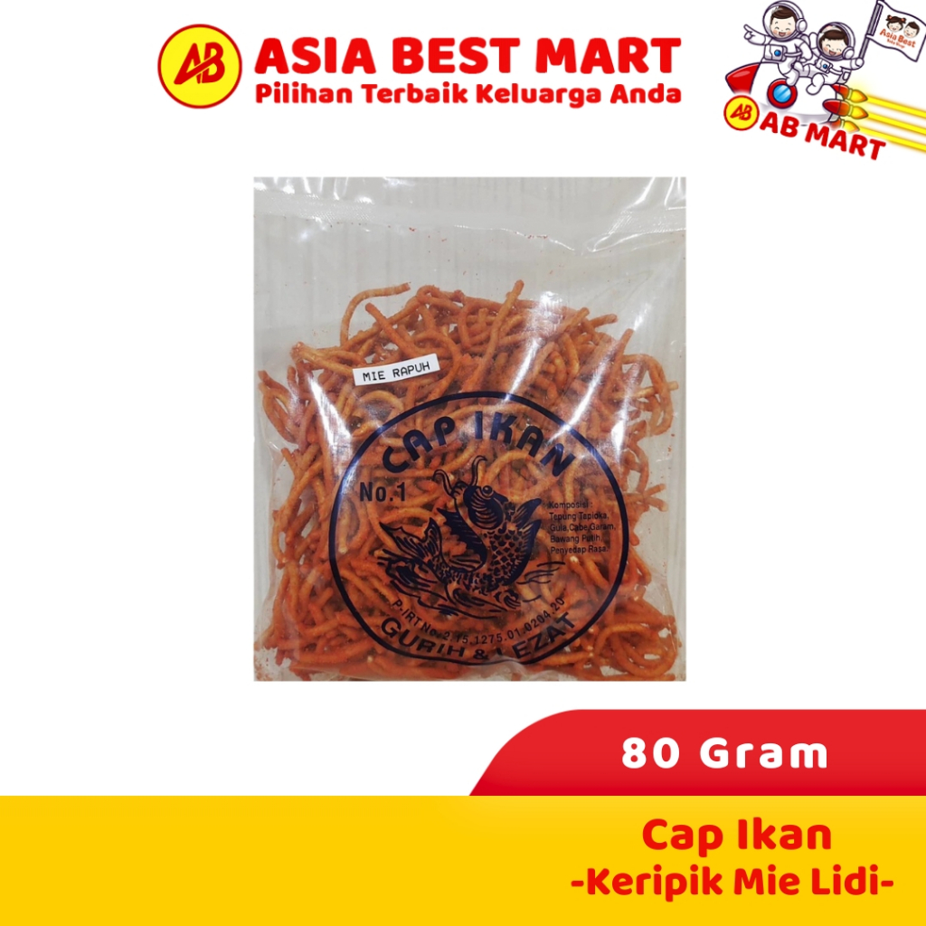 

Keripik Mie Lidi Rapuh Cap Ikan Khas Medan 80 Gram Snack Cemilan