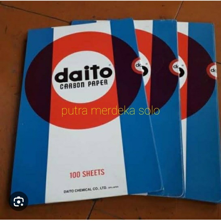 

Kertas / Paper Karbon / Carbon Daito Hitam ukuran Folio / F4 100 Lembar