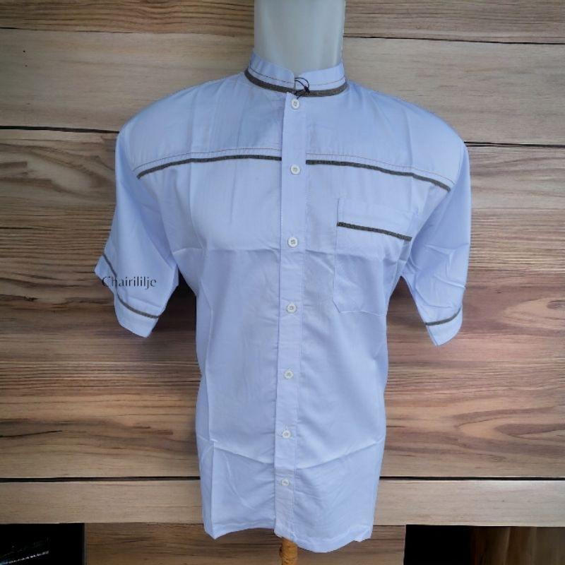 koko al wafa putih/baju muslim al wafa/al wafa putih