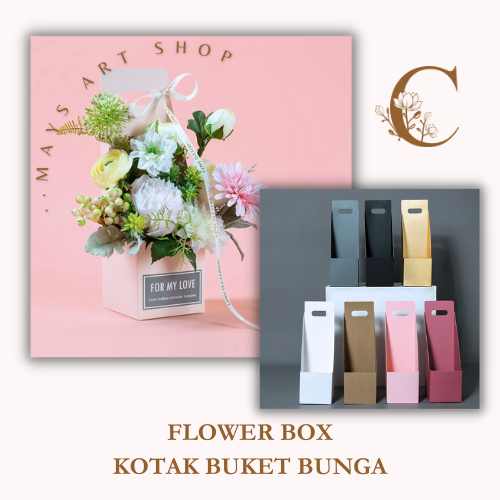 

Flower Box - Kotak Bunga - Box Bunga - Bloom Box - Kantung Buket Bunga - Flower Bouquet Rose Bag