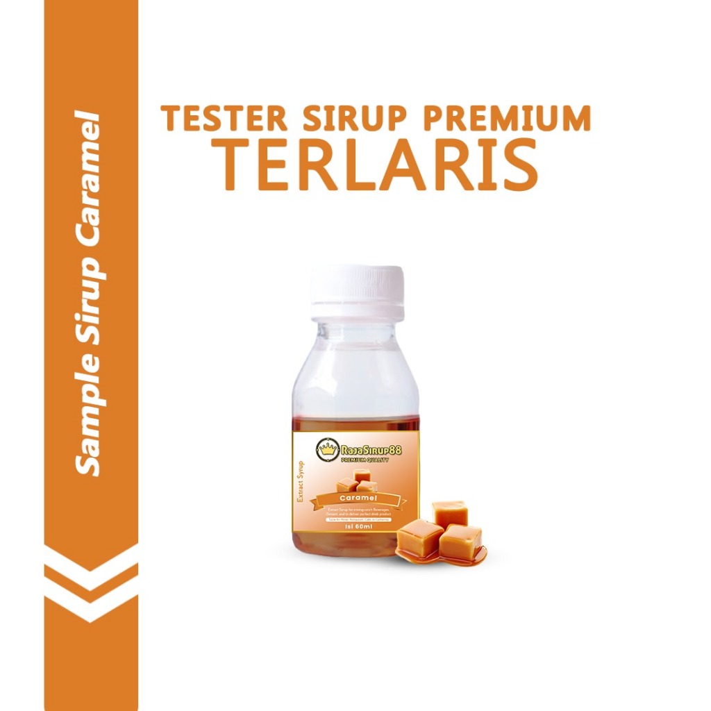 

Sample Sirup Premium Rasa Caramel / Karamel Tester Minuman Sirop Flavour Syrup Halal 60 ml RAJA SIRUP 88