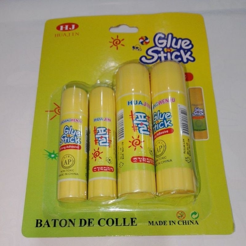 

{Isi 4botol} Glue Stik Lem Kertas Glue Stick Kuat Lem Sekolah Lem Putar Lem Anak Lem Praktis