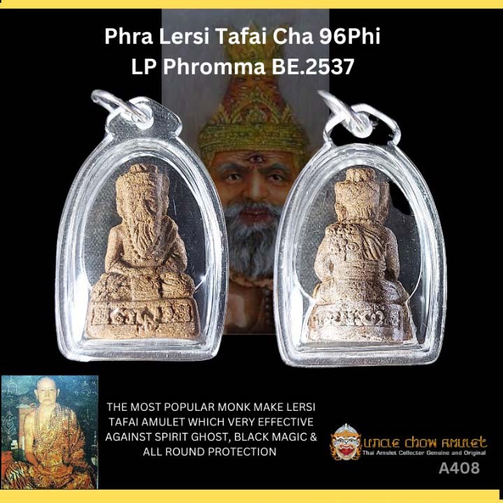 Thailand Amulet ROOP LERSI (Ruesi) TAFAI Luang Pu PHROMMA