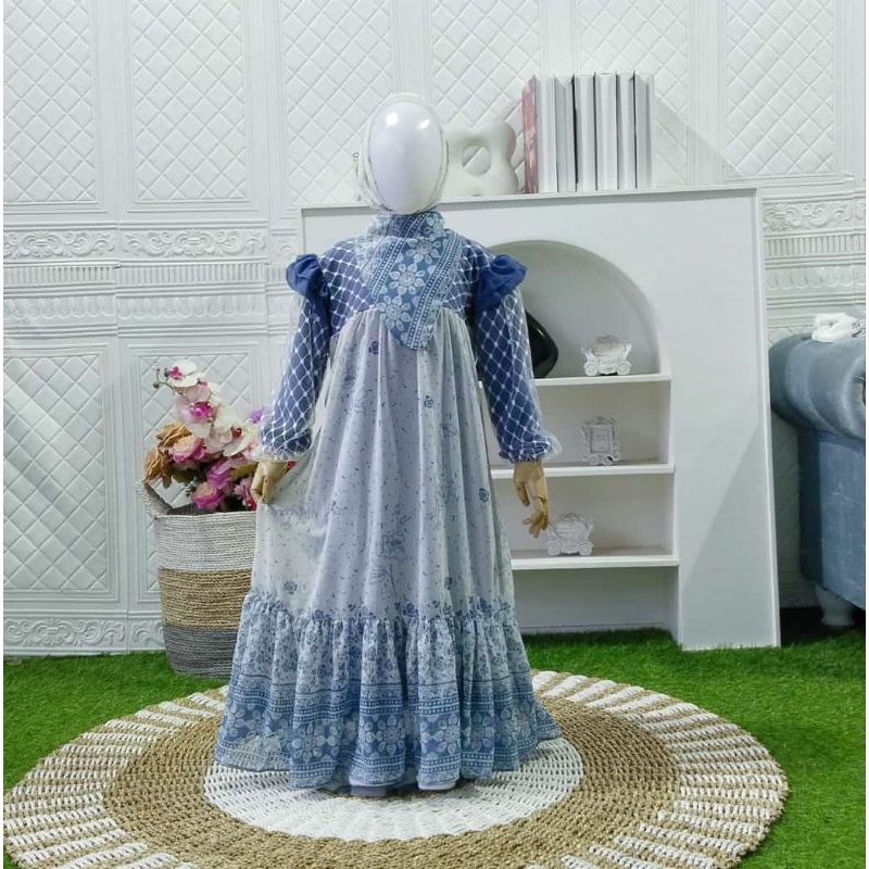 GAMIS ANAK HARUMI CERUTY FREE JILBAB SEGI EMPAT USIA 1-14 TAHUN ANAK REMAJA TANGGUNG LEBARAN LARIS S