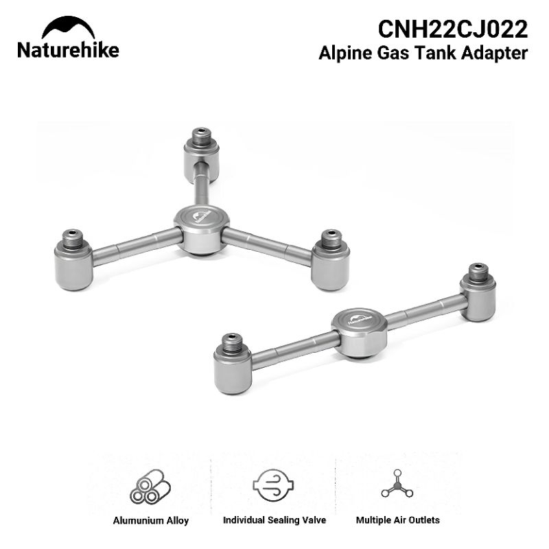 ALPINE GAS TANK ADAPTER NATUREHIKE CNH22CJ022 STOVE BURNER GAS LAMP CONNECTOR ADAPTOR KOMPOR CAMPING